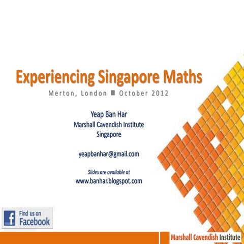 Singapore Maths at Merton