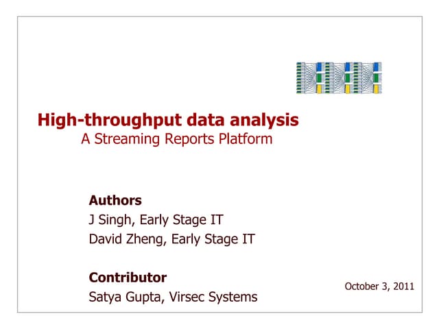 High Throughput Data Analysis