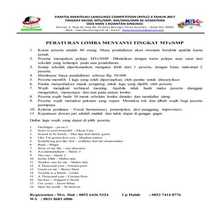 Singing Contest | DOCX