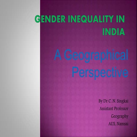 Gender inequality in india | PPTX