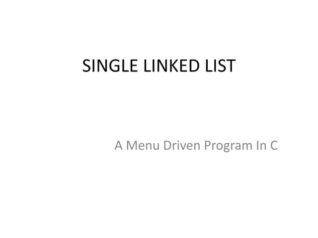 Single linked list