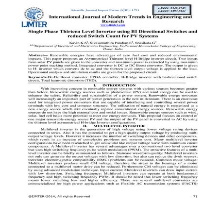Single Phase Thirteen Level Inverter using BI Directional Switches and reduce...