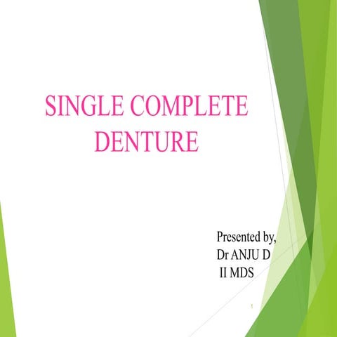 Single complete denture