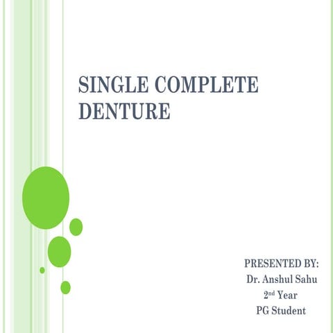 Single Complete Denture