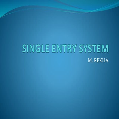 Single entry ppt