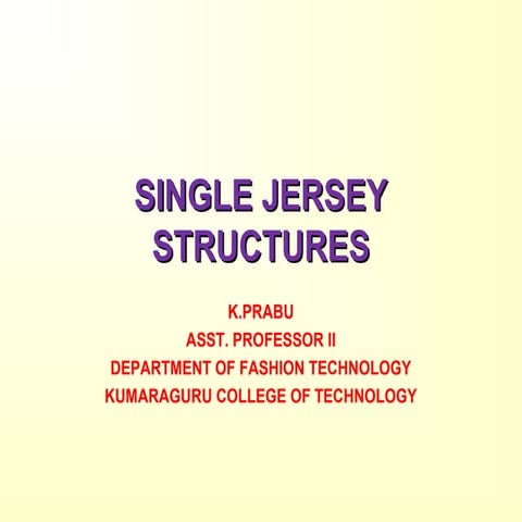 Single jersey designs