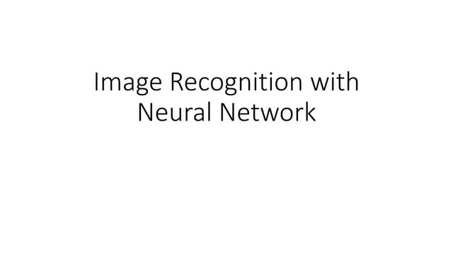 Image Recognition with Neural Network