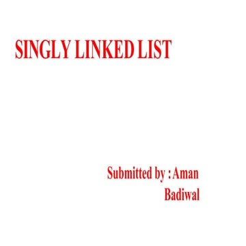 Single linked list ppt1 | PPT