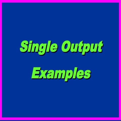Single output Example.power.point.presentation.b.com.pass.3rd.year
