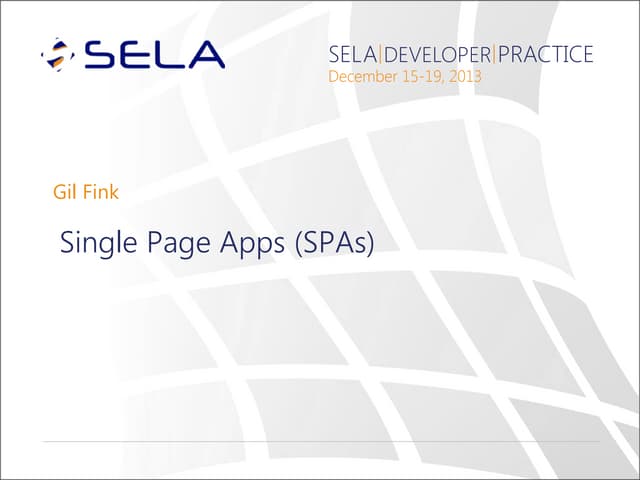 Single Page Apps