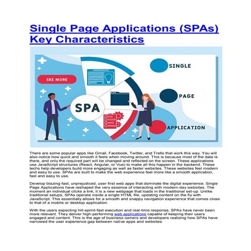 Single Page Applications (SPAs) Key Characteristics