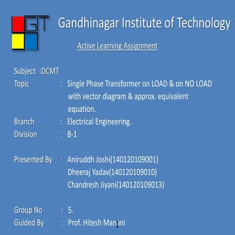 Single phase transformer