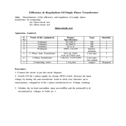 Single phase transformer