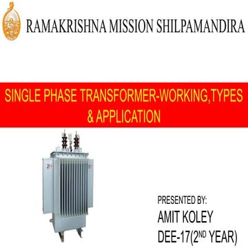 single phase transformer working types and application