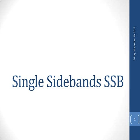 Single sidebands ssb   lathi