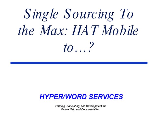 Single sourcing to the max