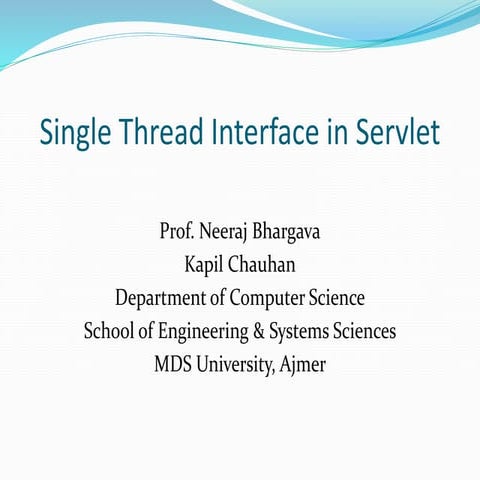 Single thread interface in servlet