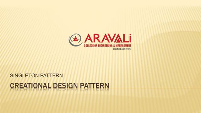 Singleton design pattern