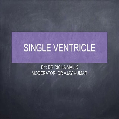 single ventricle physiology