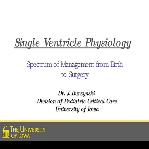 Single Ventricle Physiology