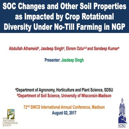 SOC Changes and Other Soil Properties