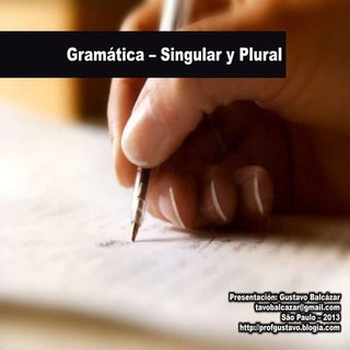 Gramática - Singular y plural