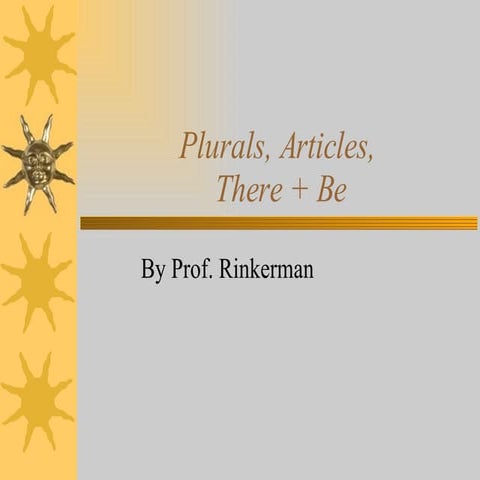 Singular Plurals Articles