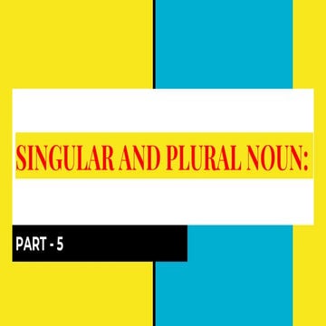 Singular and plural noun 