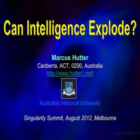 Can Intelligence Explode