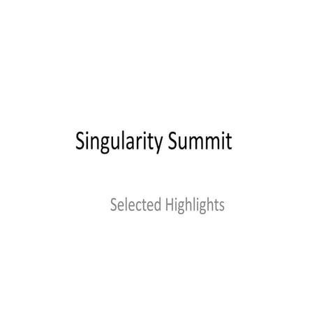 Singularity summit