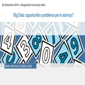 Big Data @ Singularity University Milan