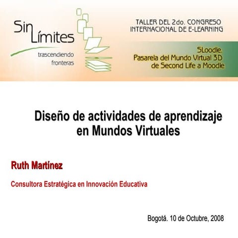 Diseño de actividades de aprendizaje en Mundos Virtuales