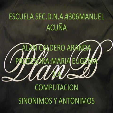 Sinonimos y antonimos