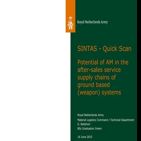 150616 Quickscan Royal Netherlands Army (Gino Balistreri)