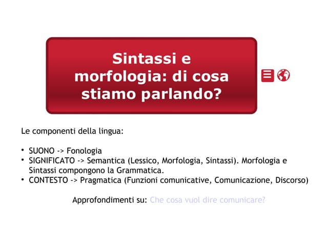 Sintassi e morfologia: di cosa stia...