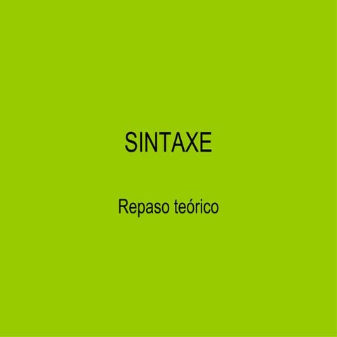 Sintaxe