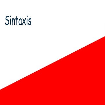 SINTAXIS