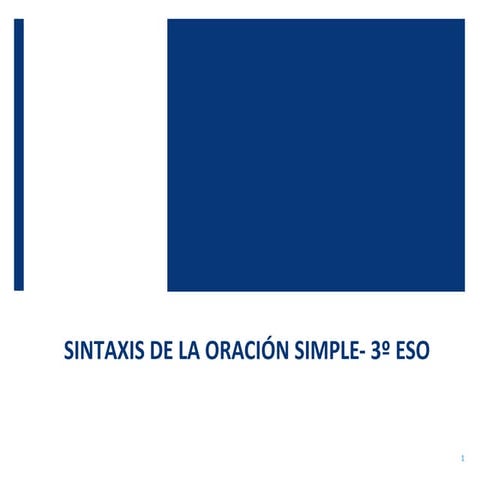 Sintaxis de la oración simple
