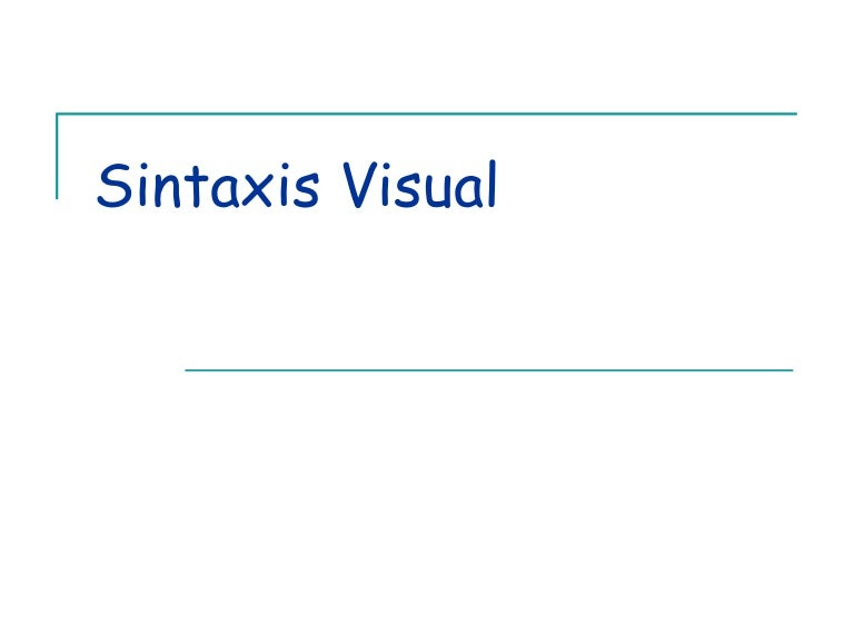 Sintaxis visual