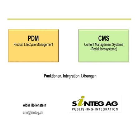 PLM & CMS - Albin Holenstein