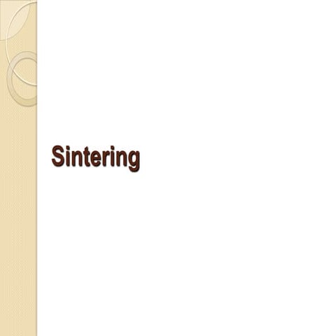 Sintering