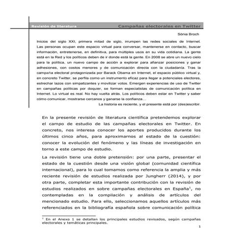 Sobre campañas electorales en Twitter