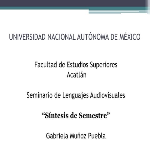 Sintesis de la sintesis de semestre sla