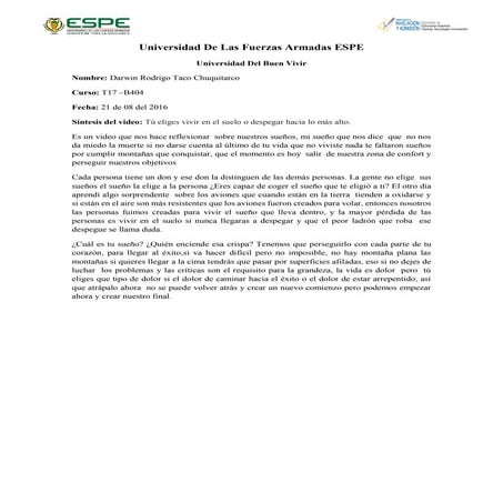 Sintesis del video ubv