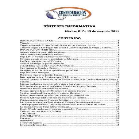 Sintesis informativa 19-5-2011-949
