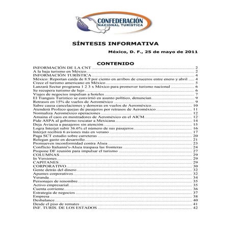 Sintesis informativa 25-5-2011-953