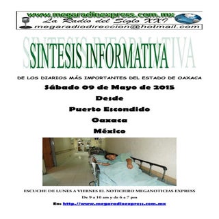 Sintesis informativa 09 05 2015