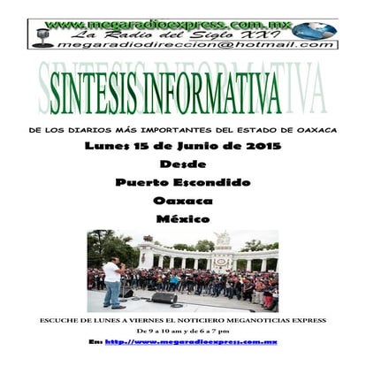 Sintesis informativa 15 06 2015