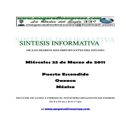 Sintesis Informativa 230311