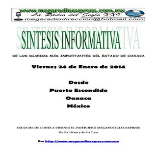 Sintesis informativa 2401 2014
